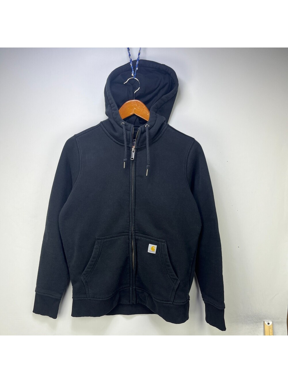 Vintage Carhartt Black Full Zip Hoodie Small Womens